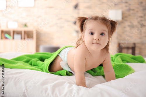 Cute little baby with soft ...