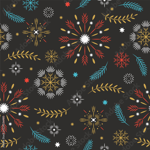 seamless christmas and new year pattern