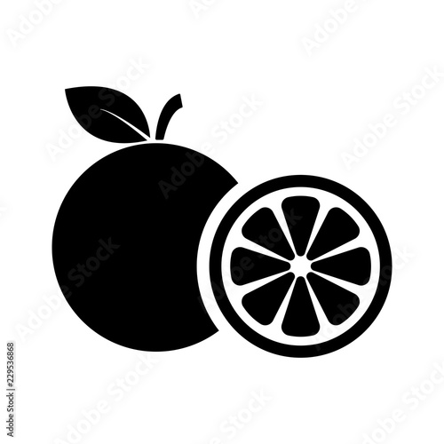 orange silhouette vector