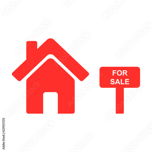 house for sale icon vector