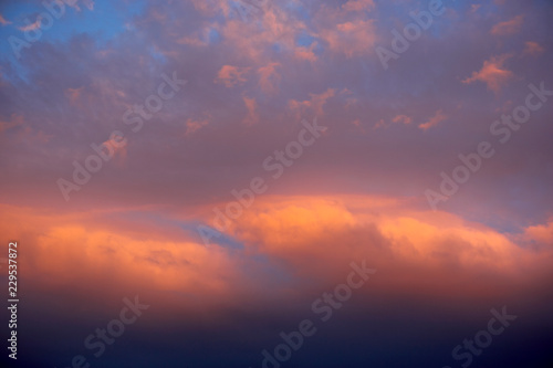 RED AND ORANGE CLOUDS AT SUNSET © danheighton
