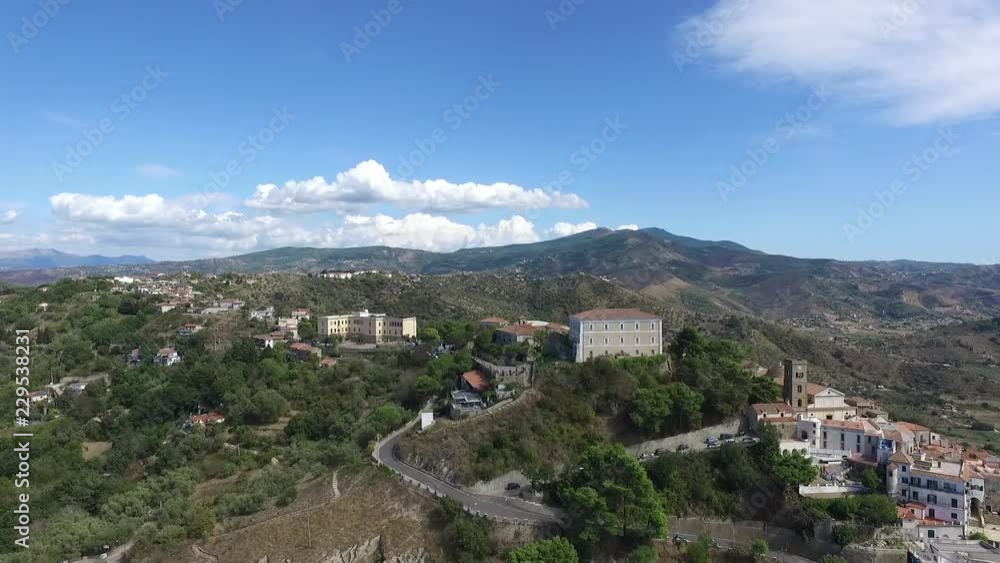 Castellabate, aerial view, Italy Castellabate, aerial view, Italy