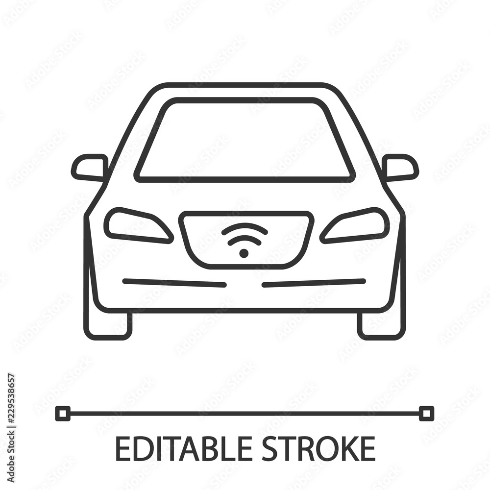 Smart car linear icon Smart car linear icon