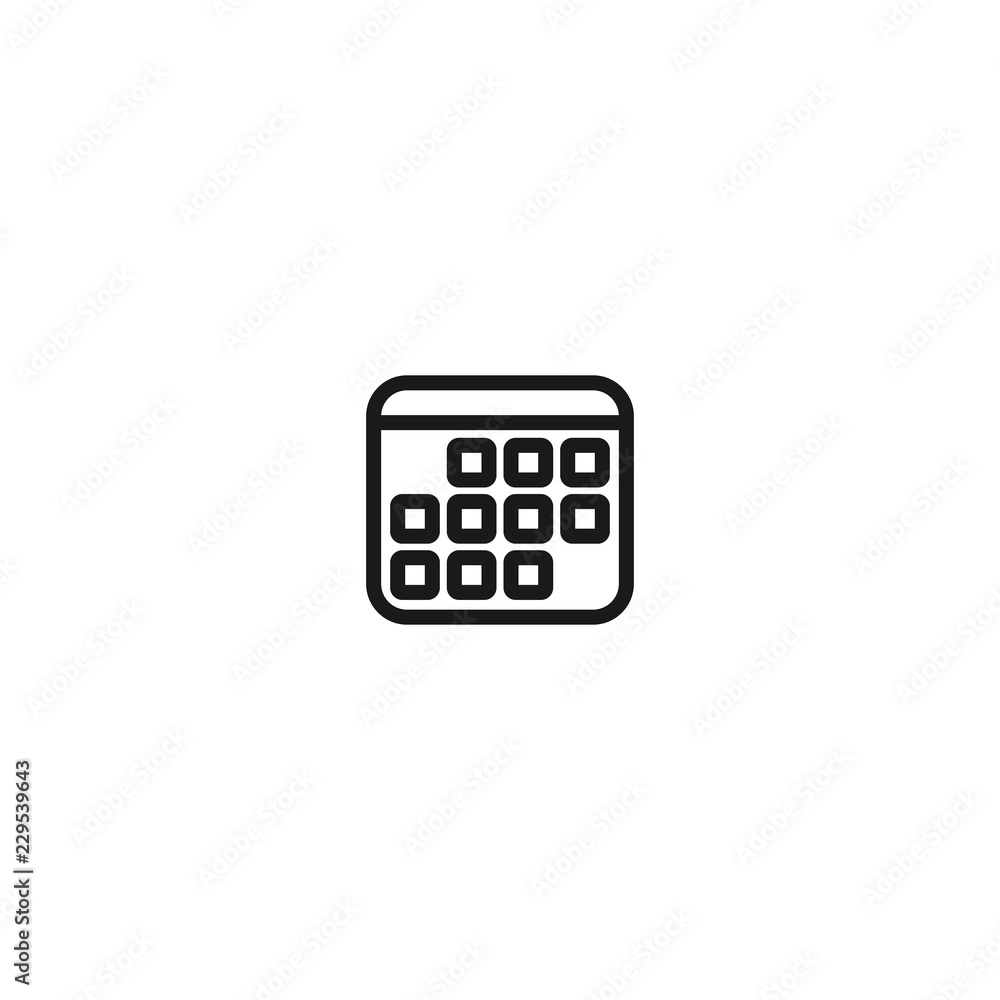 line calendar icon line calendar icon