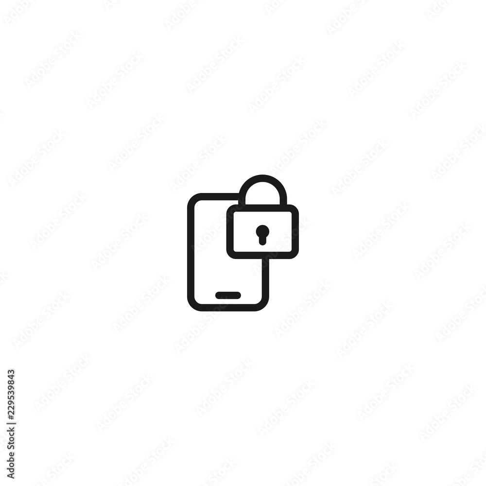 screen lock line icon screen lock line icon