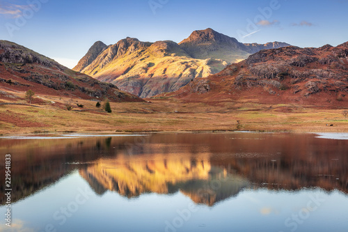 Langdale Pikes in reflection © andy
