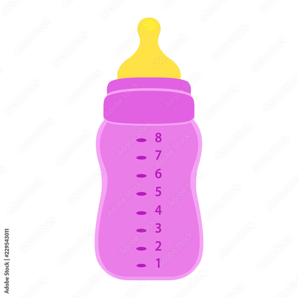 Bottles. Vector illustration, eps 10. Bottle for the girl in pink color. Bottles. Vector illustration, eps 10. Bottle for the girl in pink color.