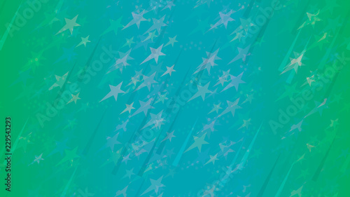 An abstract pattern of flying stars, triangular elements and circles. A festive element of the design of wallpaper, tiles, packaging, textiles, covers.