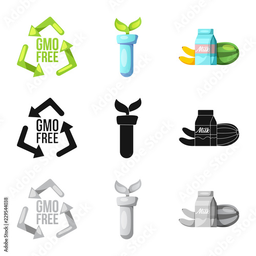 Vector design of  and  icon. Set of  and  stock symbol for web.