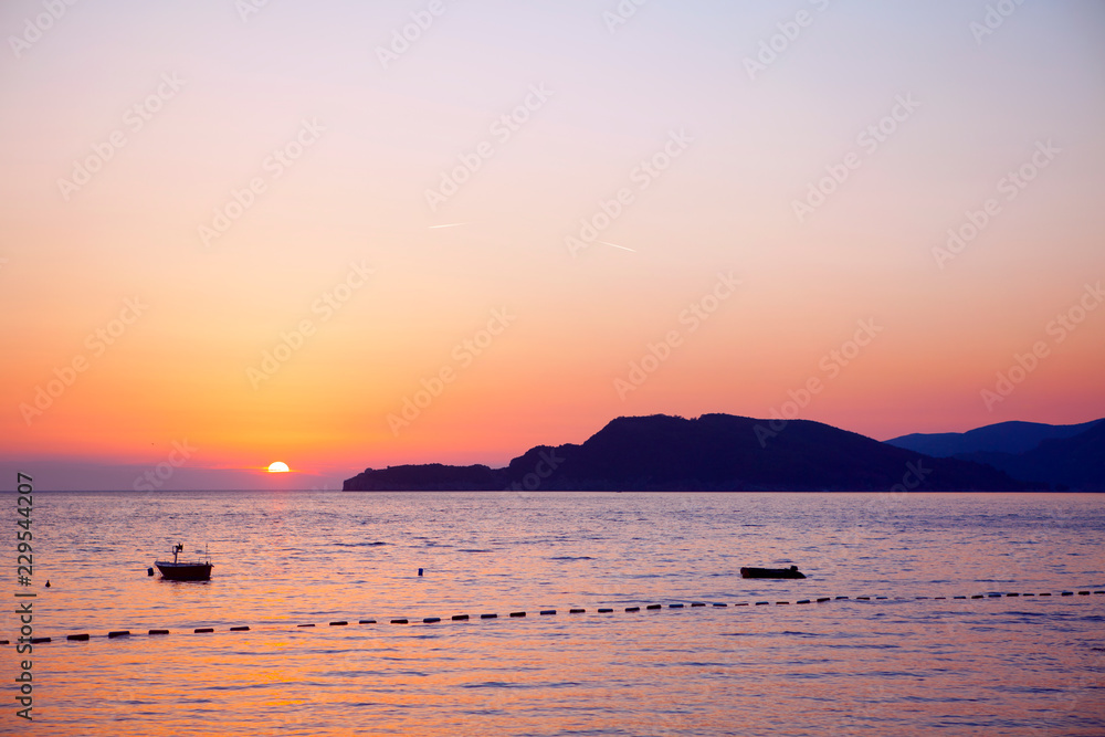 sunset above the sea sunset above the sea