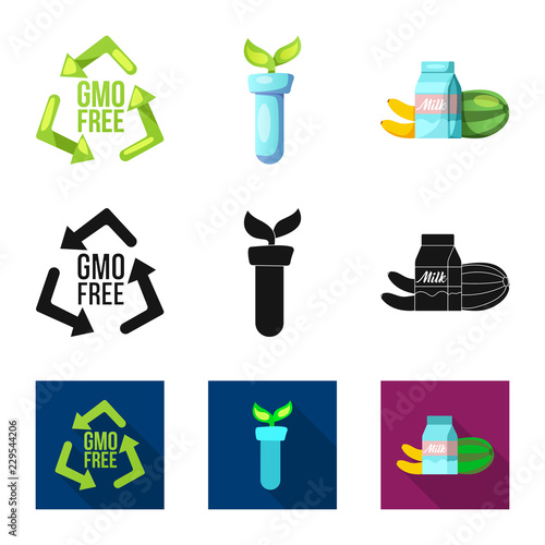 Isolated object of  and  icon. Set of  and  vector icon for stock.