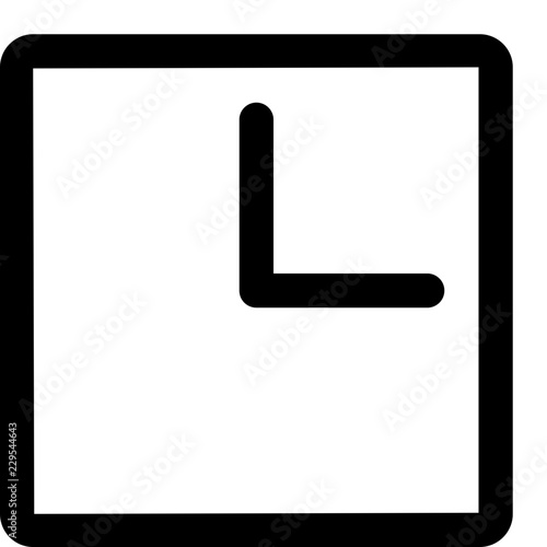 Square face wall clock