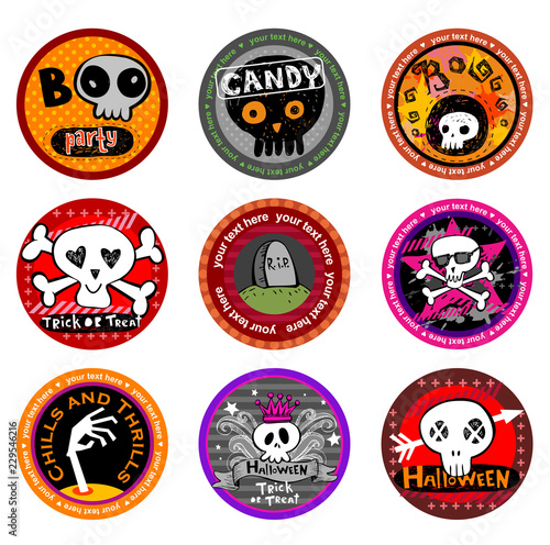 Hallooween Vector drink coasters 