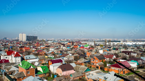 Top view of the city Krasnodar, Russia