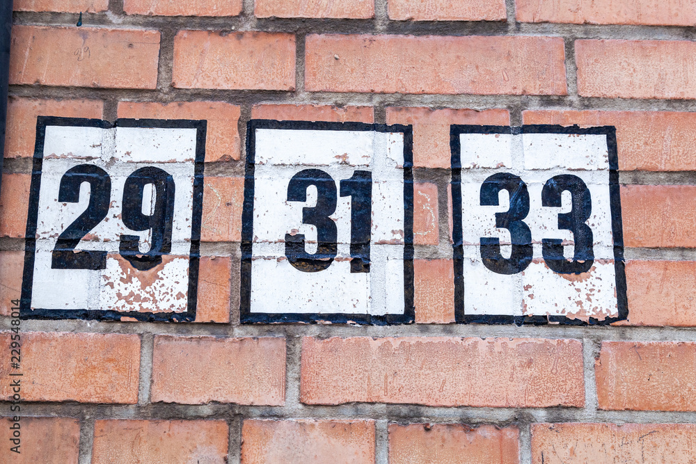 House numbers from France, Belguim, Sweden, Denmark, Finland and St Petersburg House numbers from France, Belguim, Sweden, Denmark, Finland and St Petersburg