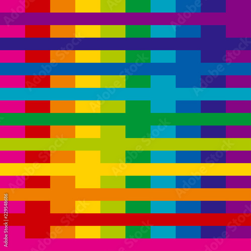 Rainbow colors simple geome...