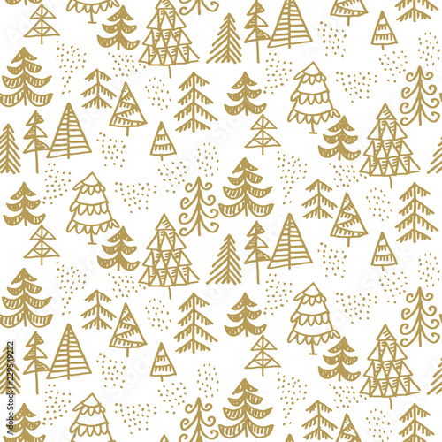 One color Christmas tree ha...