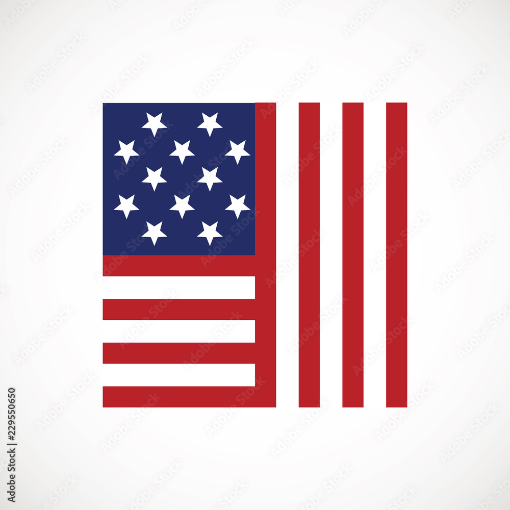 American flag vector icon. The Flag Of The United States Of America American flag vector icon. The Flag Of The United States Of America