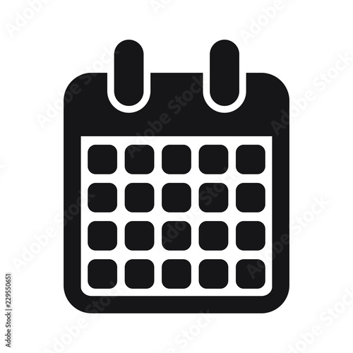 Flat calendar Icon. Calendar on the wall. Vector illustration.