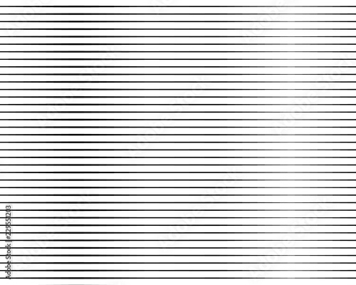 Black and white Line halftone pattern with gradient effect. Horizontal stripes. Vector illustration