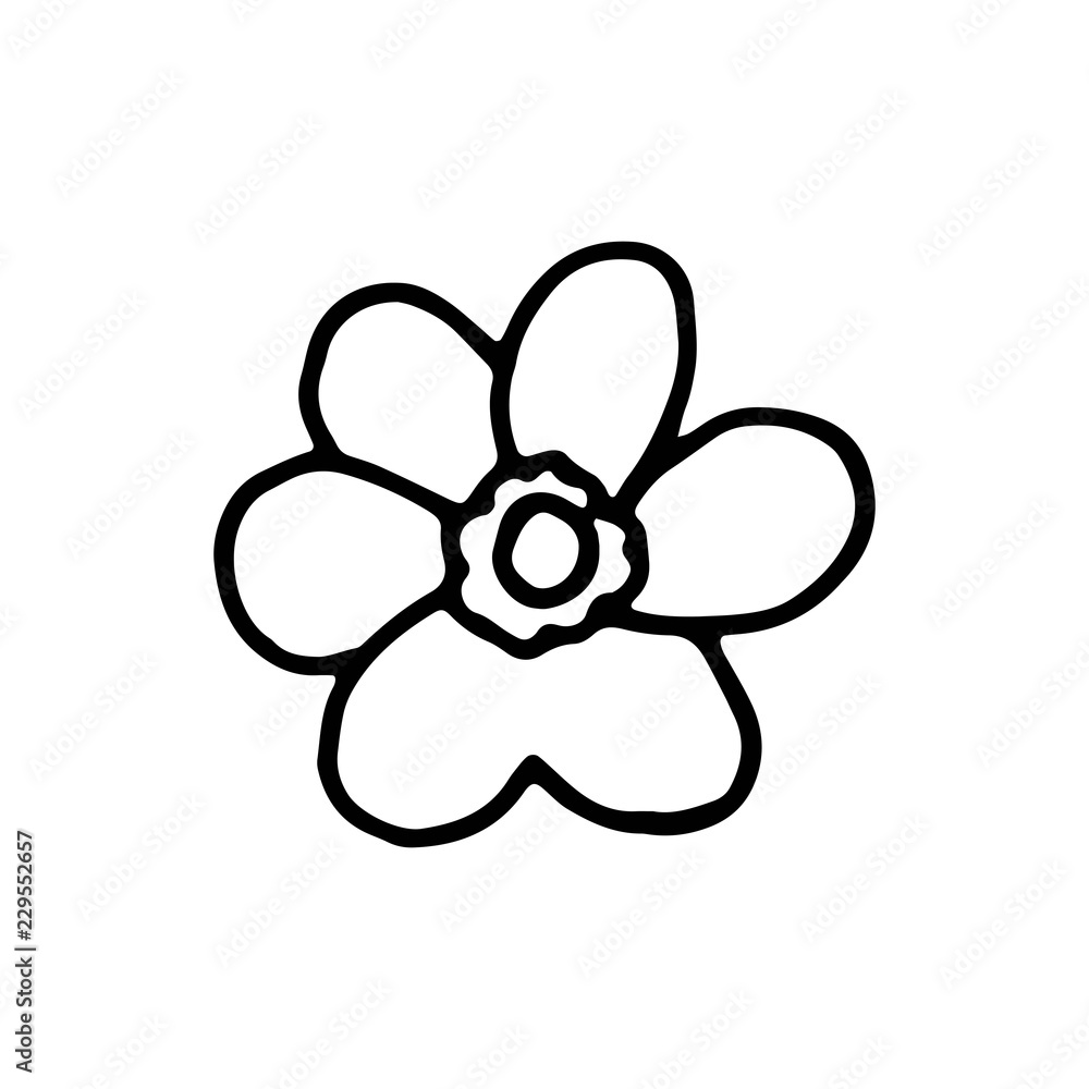 botanical flower garden element icon. hand drawing isolated object botanical flower garden element icon. hand drawing isolated object