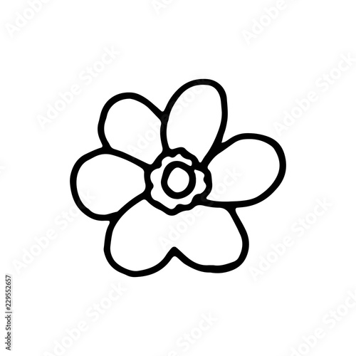botanical flower garden element icon. hand drawing isolated object © Yahor Shylau 