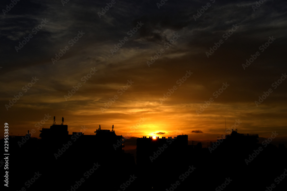 Mallorca's Urban Sunset