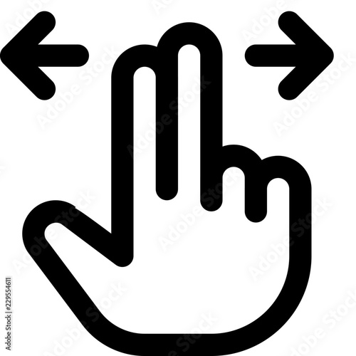 Double finger horizontal swipe