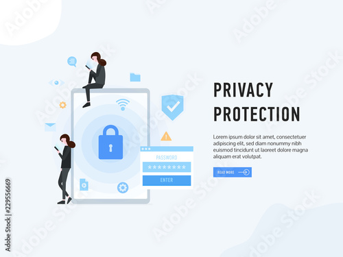 Privacy protection web page poster