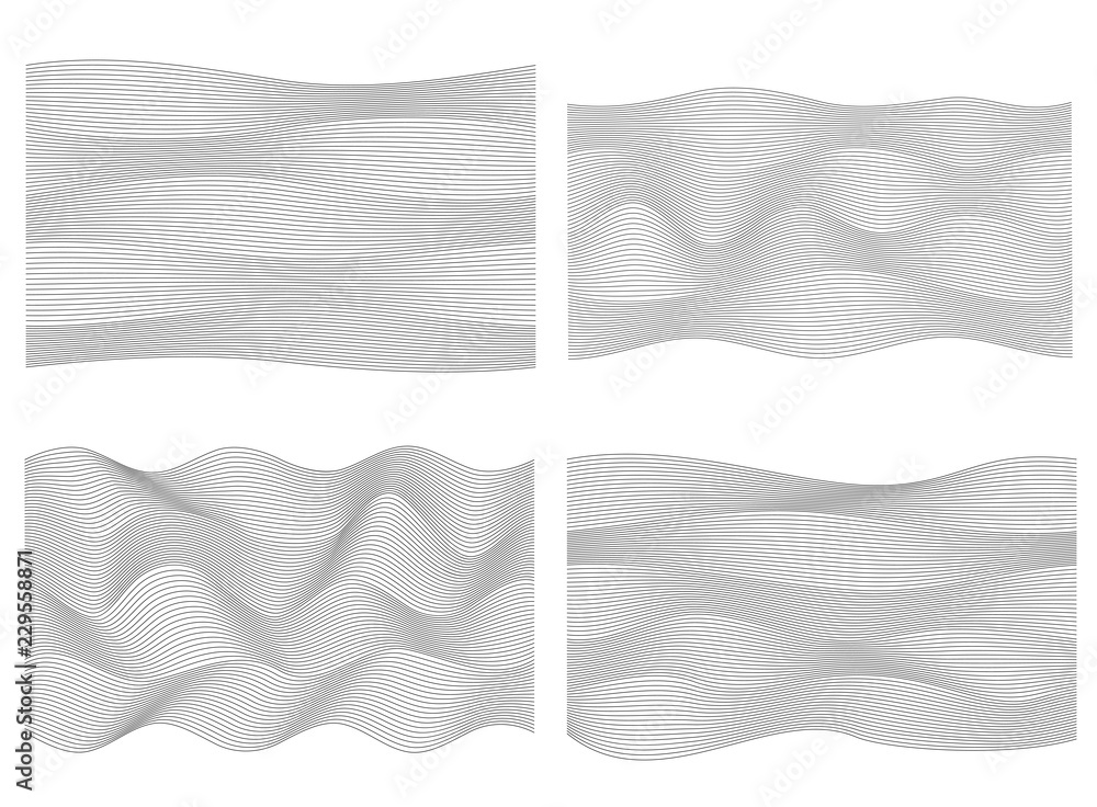 wavy lines form spiral ribbon design element effect 3d36 wavy lines form spiral ribbon design element effect 3d36
