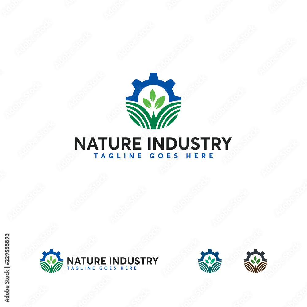 Agriculture Industry logo designs vector, Nature Industry Logo symbol ...