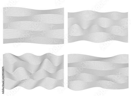 wavy lines form spiral ribbon design element effect 3d36