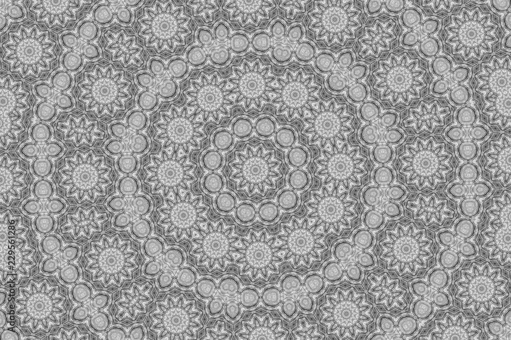 Abstract mandala. Hypnotic psychedelic background. Seamless pattern.