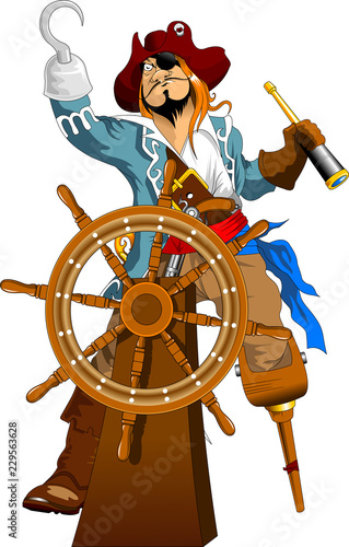 One-eyed captain pirate