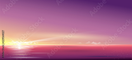 Background beautiful sunset over the sea