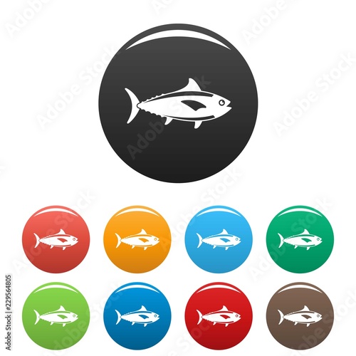 Tuna fish icon. Simple illustration of tuna fish vector icon for web design isolated on white background