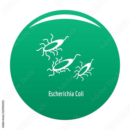 Escherichia Coli icon. Simple illustration of escherichia colin vector icon for any design green