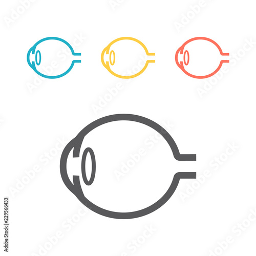 Eyeball anatomy line icon. Vector sign for web graphics.