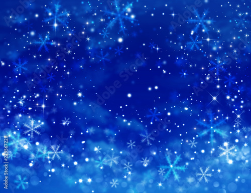 abstract blue winter background, Christmas decoration