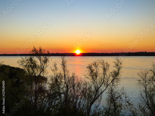 Sunset in the Uruguay river - Uruguaiana  Brazil