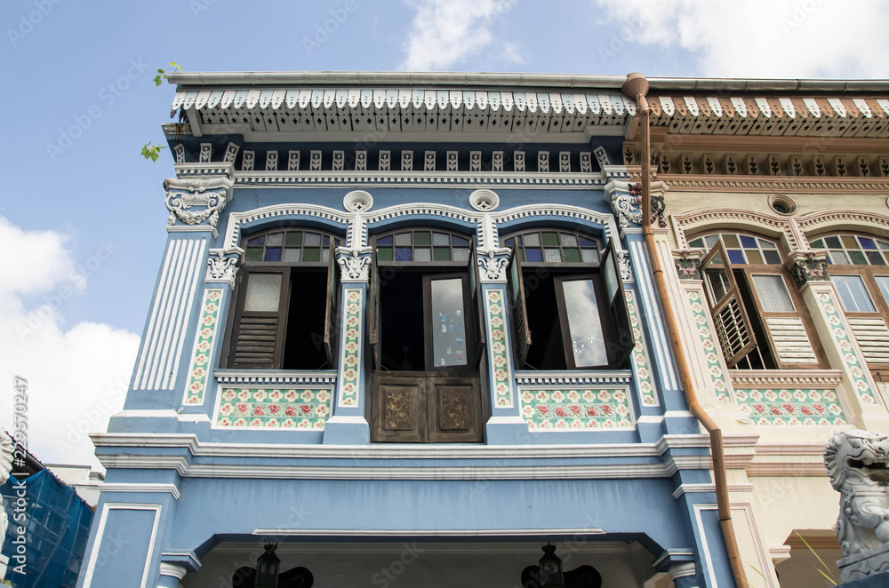 Fotografie Maisons historiques à Singapour
