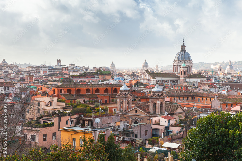 Skyline of old Rome, Italy