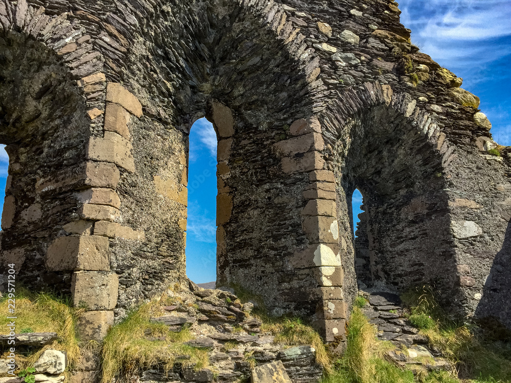 Ruined abbey windows