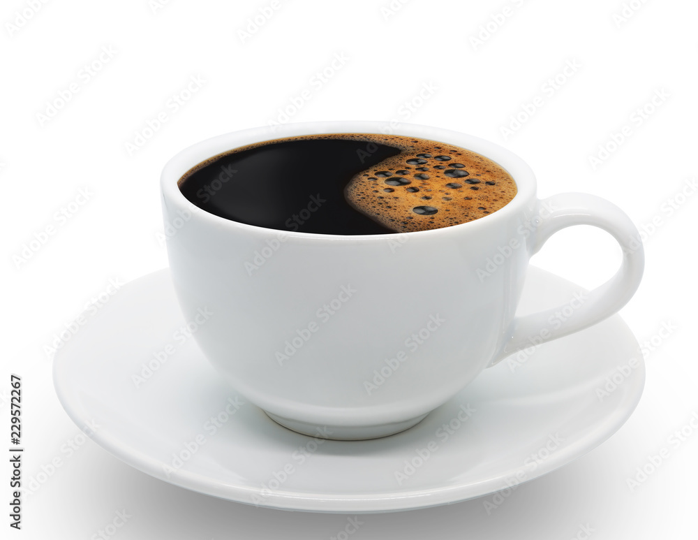 Fototapeta premium white coffee cup