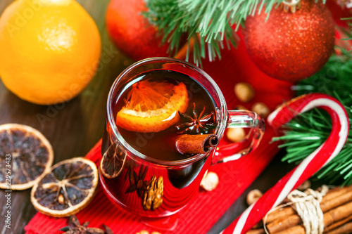 Mulled wine, Christmas hot drink