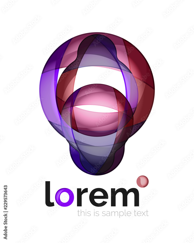 Fototapeta premium Logo, abstract geometric icon