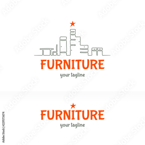 Furniture logo design concept