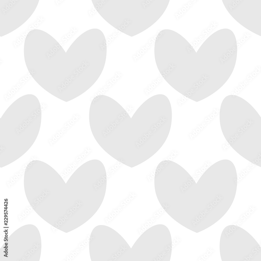 Doodle heart abstract colorful seamless pattern. Hand drawn romantic background. Vector illustration. 
