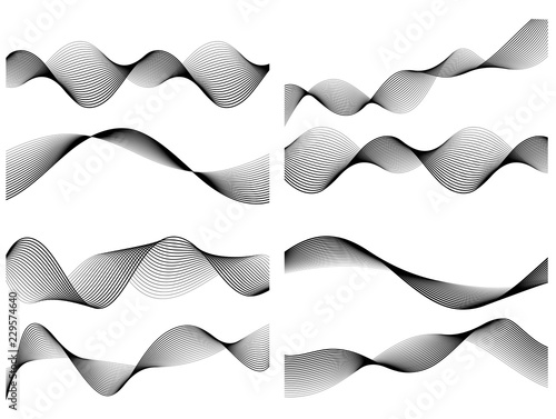 wavy lines form spiral ribbon design element effect 3d61 © Yuriy Bogdanov