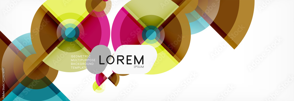 Abstract background bright circles geometric design Abstract background bright circles geometric design